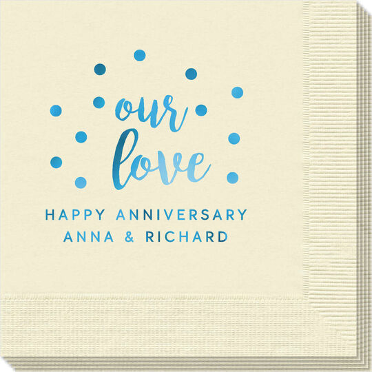 Confetti Dots Our Love Napkins